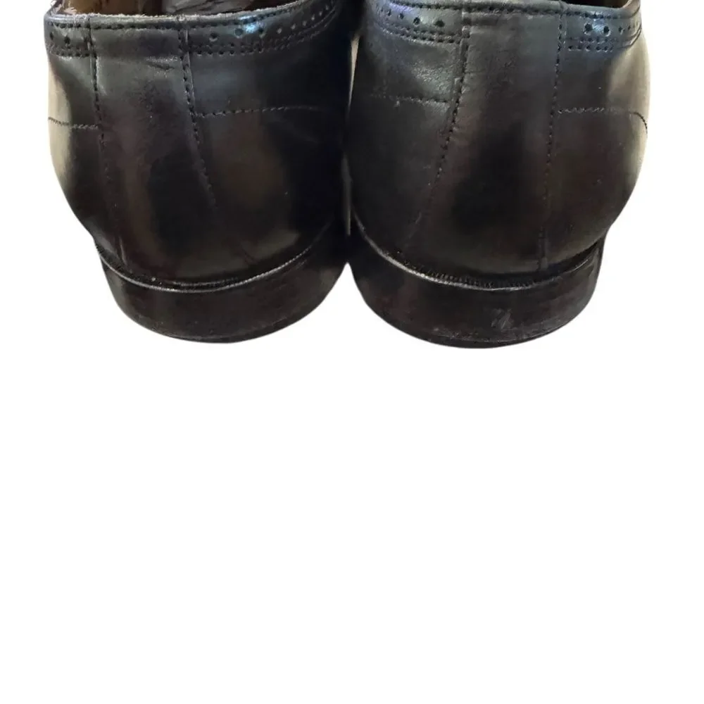 Brass Boot Walking Gloves Men's Black Leather Oxford Dress Shoes 10.5